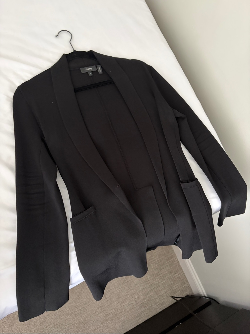 Theory Black Open-Front Blazer Jacket